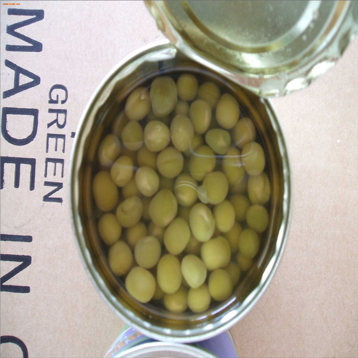Canned green peas from China